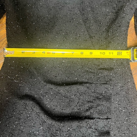 Zara Blogger's Favorite Black Textured Weave with Ruffle Little Black Dr… - Picture 10 of 12